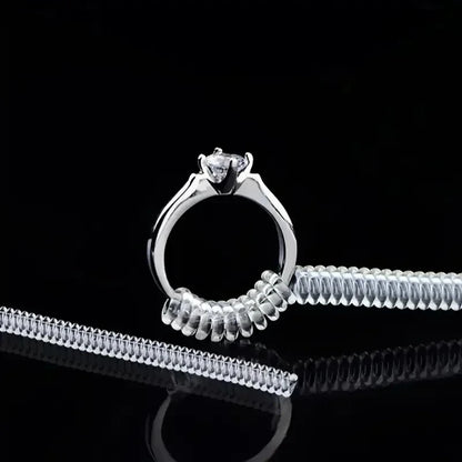 12PCS 8 Sizes Silicone Invisible Clear Ring Size Resizer Loose Rings Reducer Ring Sizer Fit Any Rings Jewelry Tools Tightener