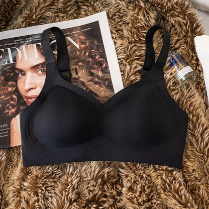 Push-Up Seamless Bra for Women Comfort Padded Bra Non-Wire Underwear Adjust Wide Straps Sexy Lingerie Female Intimates M-3XL