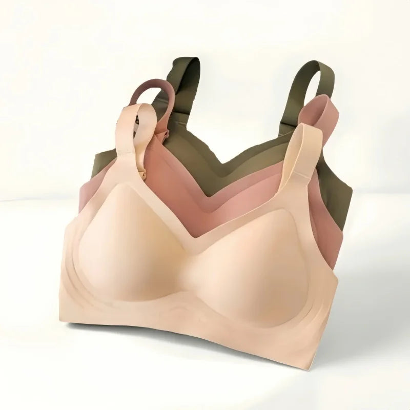 Push-Up Seamless Bra for Women Comfort Padded Bra Non-Wire Underwear Adjust Wide Straps Sexy Lingerie Female Intimates M-3XL