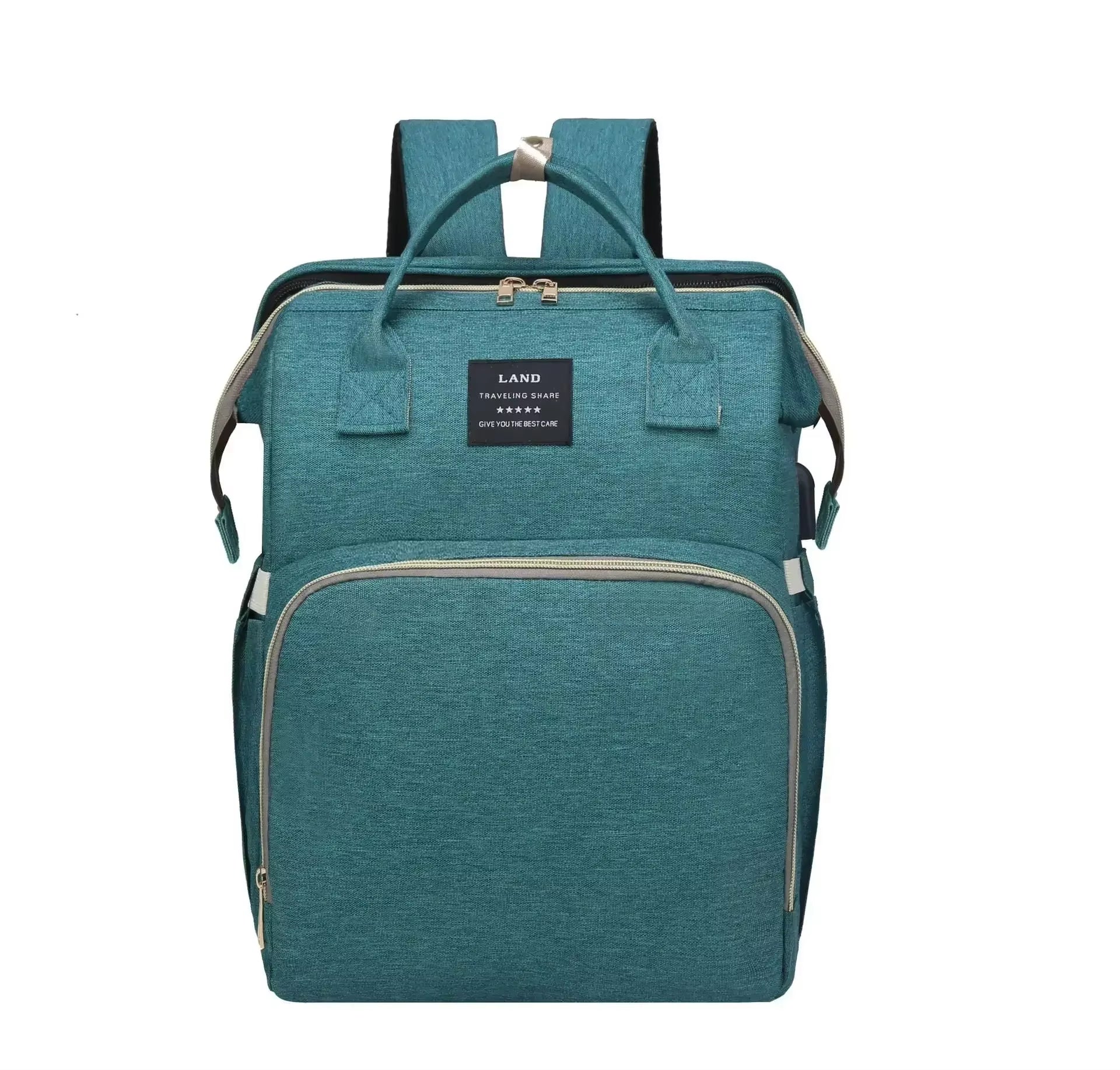 Folding Mommy Bag Portable Folding Crib Bed Large-Capacity Baby Backpack Female Mommy Outting Bag Activity Diaper Bag Nappy Bags