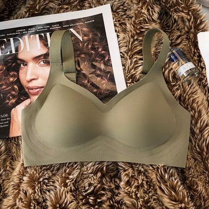 Push-Up Seamless Bra for Women Comfort Padded Bra Non-Wire Underwear Adjust Wide Straps Sexy Lingerie Female Intimates M-3XL