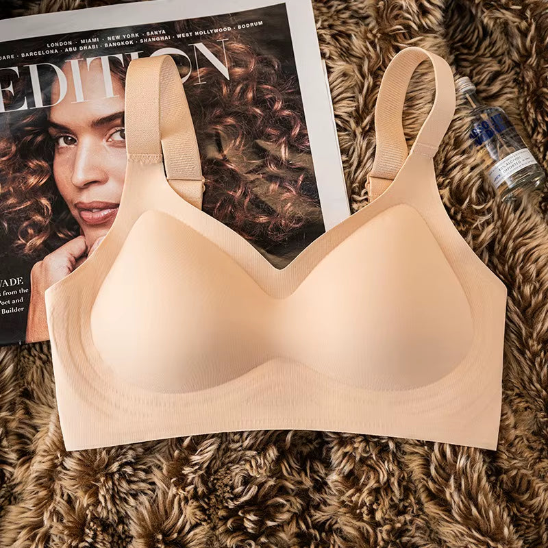 Push-Up Seamless Bra for Women Comfort Padded Bra Non-Wire Underwear Adjust Wide Straps Sexy Lingerie Female Intimates M-3XL