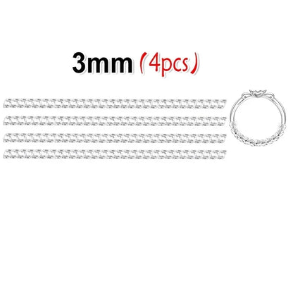 12PCS 8 Sizes Silicone Invisible Clear Ring Size Resizer Loose Rings Reducer Ring Sizer Fit Any Rings Jewelry Tools Tightener