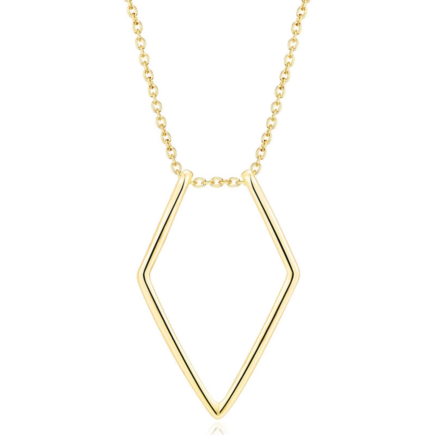 1PC Fashion Necklace Geometric Simple Ring Holder Ring Pendant Necklace for Man Women Jewelry Silver Color Gold Color 45Cm Long