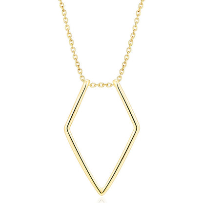 1PC Fashion Necklace Geometric Simple Ring Holder Ring Pendant Necklace for Man Women Jewelry Silver Color Gold Color 45Cm Long