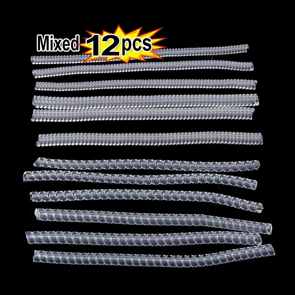 12PCS 8 Sizes Silicone Invisible Clear Ring Size Resizer Loose Rings Reducer Ring Sizer Fit Any Rings Jewelry Tools Tightener