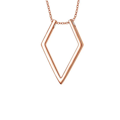 1PC Fashion Necklace Geometric Simple Ring Holder Ring Pendant Necklace for Man Women Jewelry Silver Color Gold Color 45Cm Long