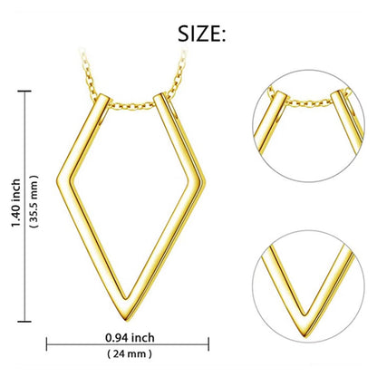1PC Fashion Necklace Geometric Simple Ring Holder Ring Pendant Necklace for Man Women Jewelry Silver Color Gold Color 45Cm Long